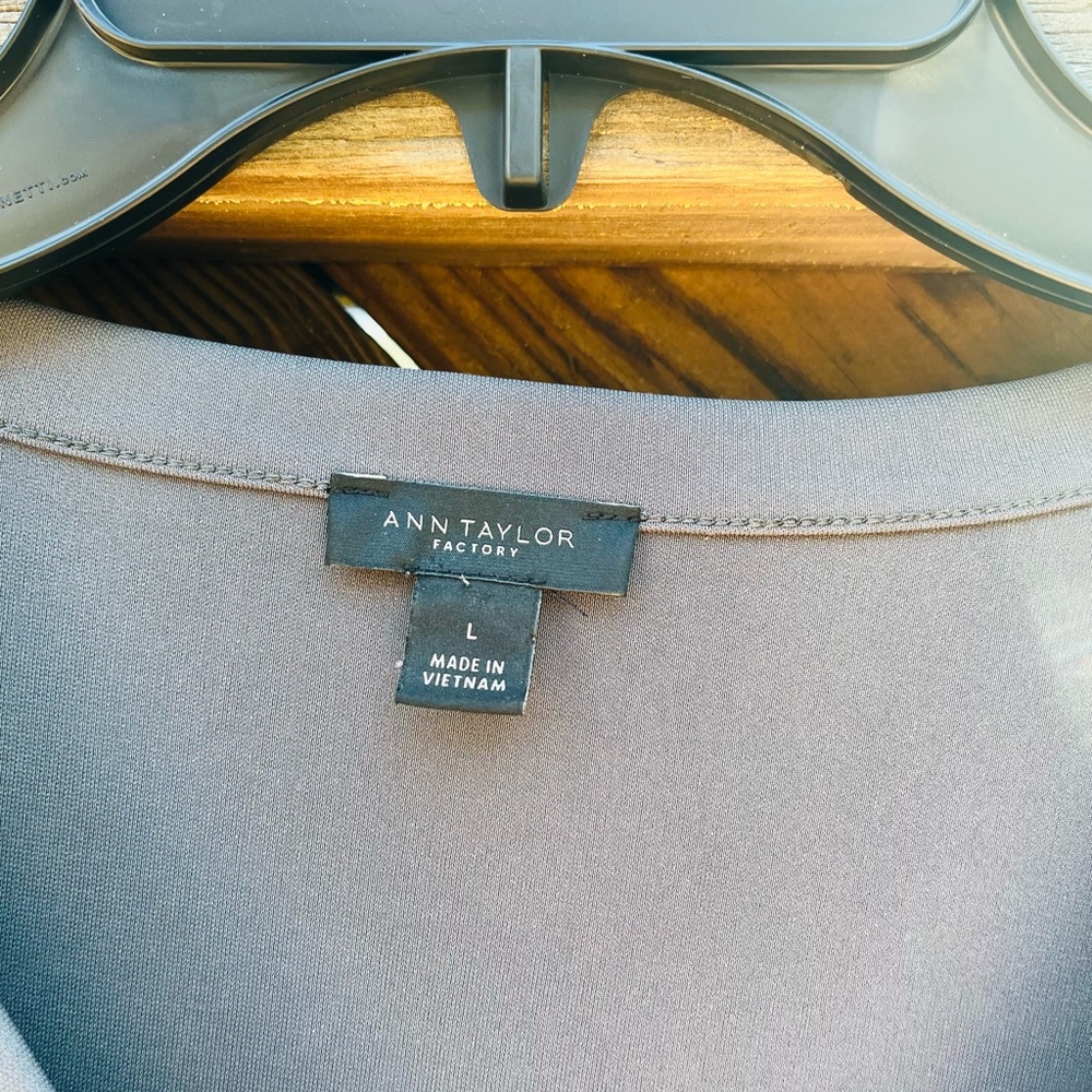 Ann Taylor Grey Blouse - Picture 3 of 4